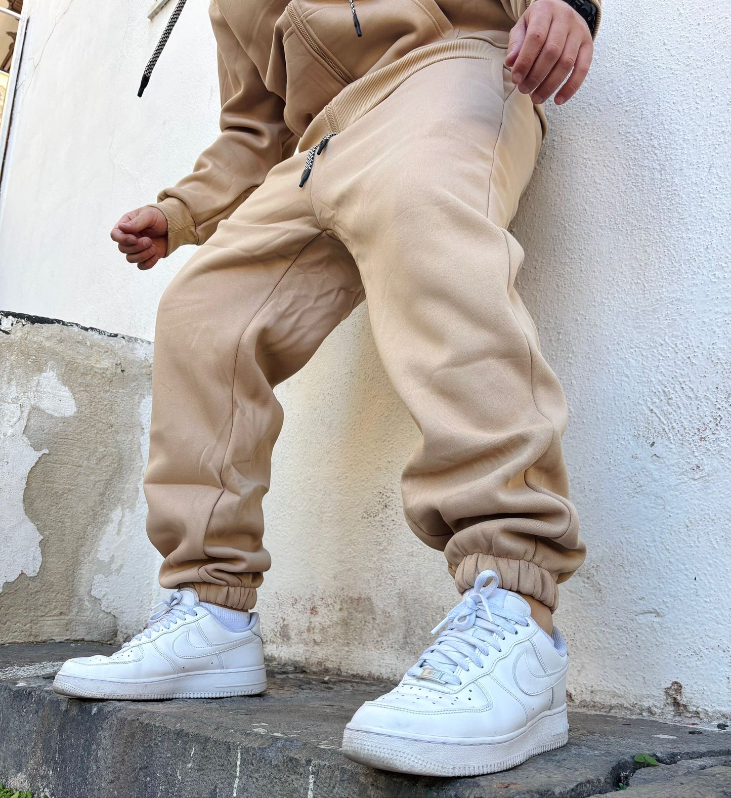 Tuta con Zip beige