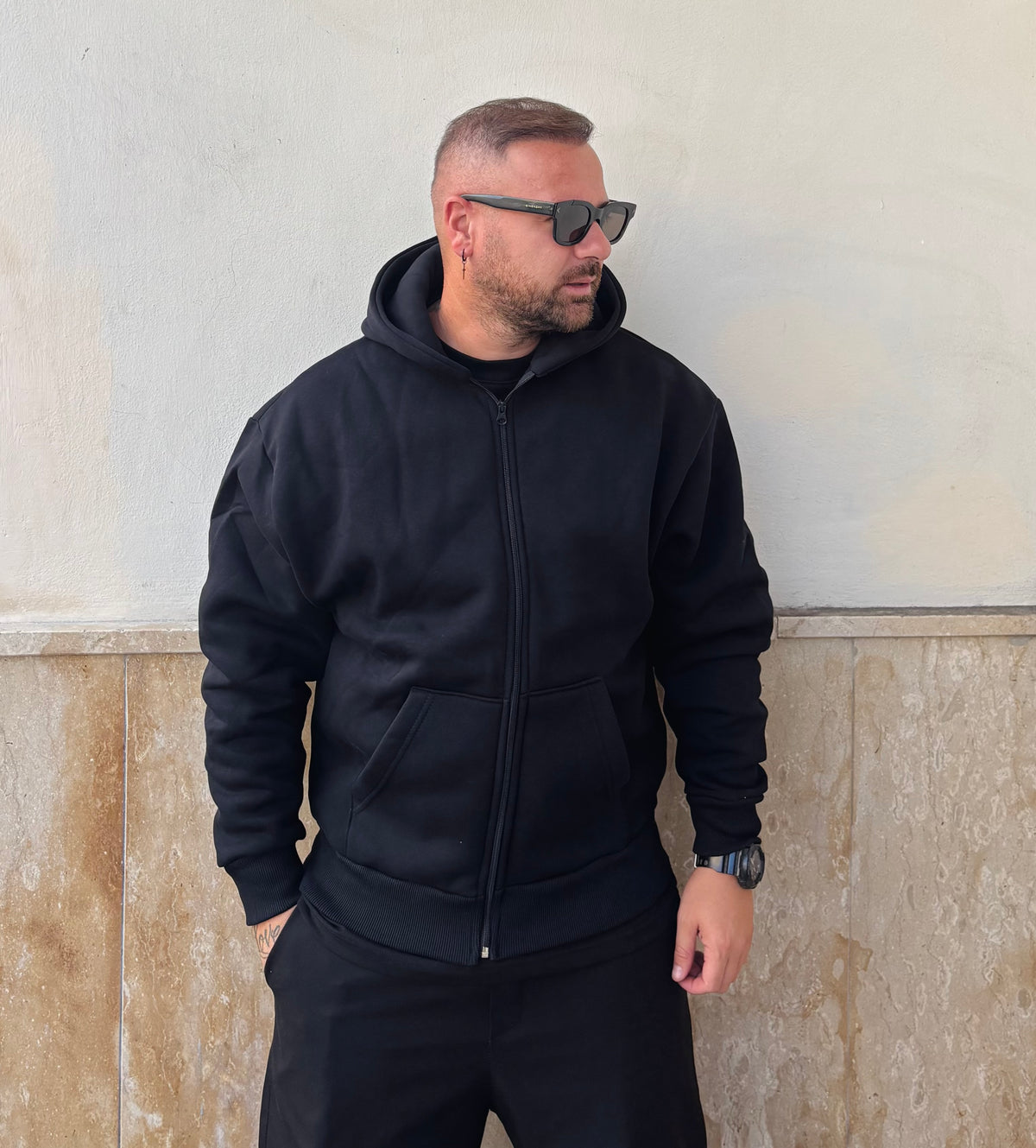 Felpa basic zip