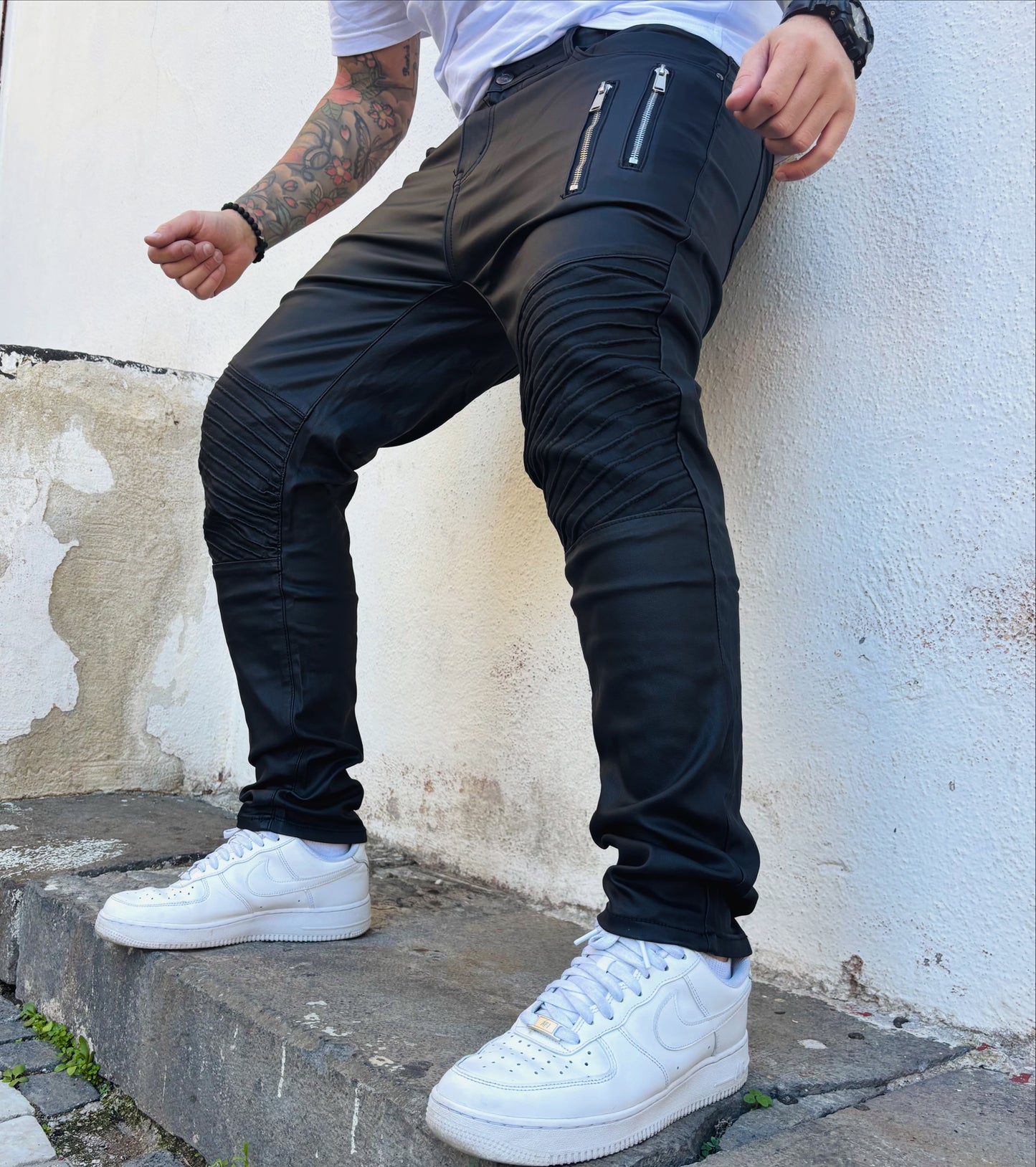 Jeans pelle 4 zip