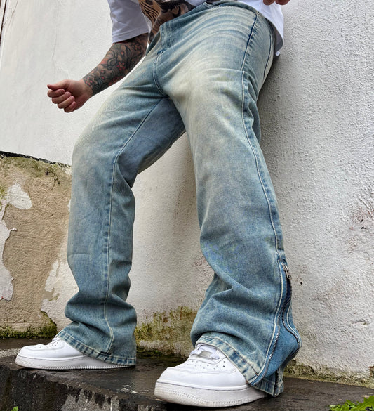 Baggy chiaro con zip