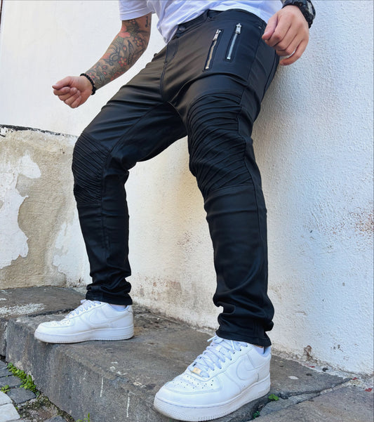 Jeans pelle 4 zip