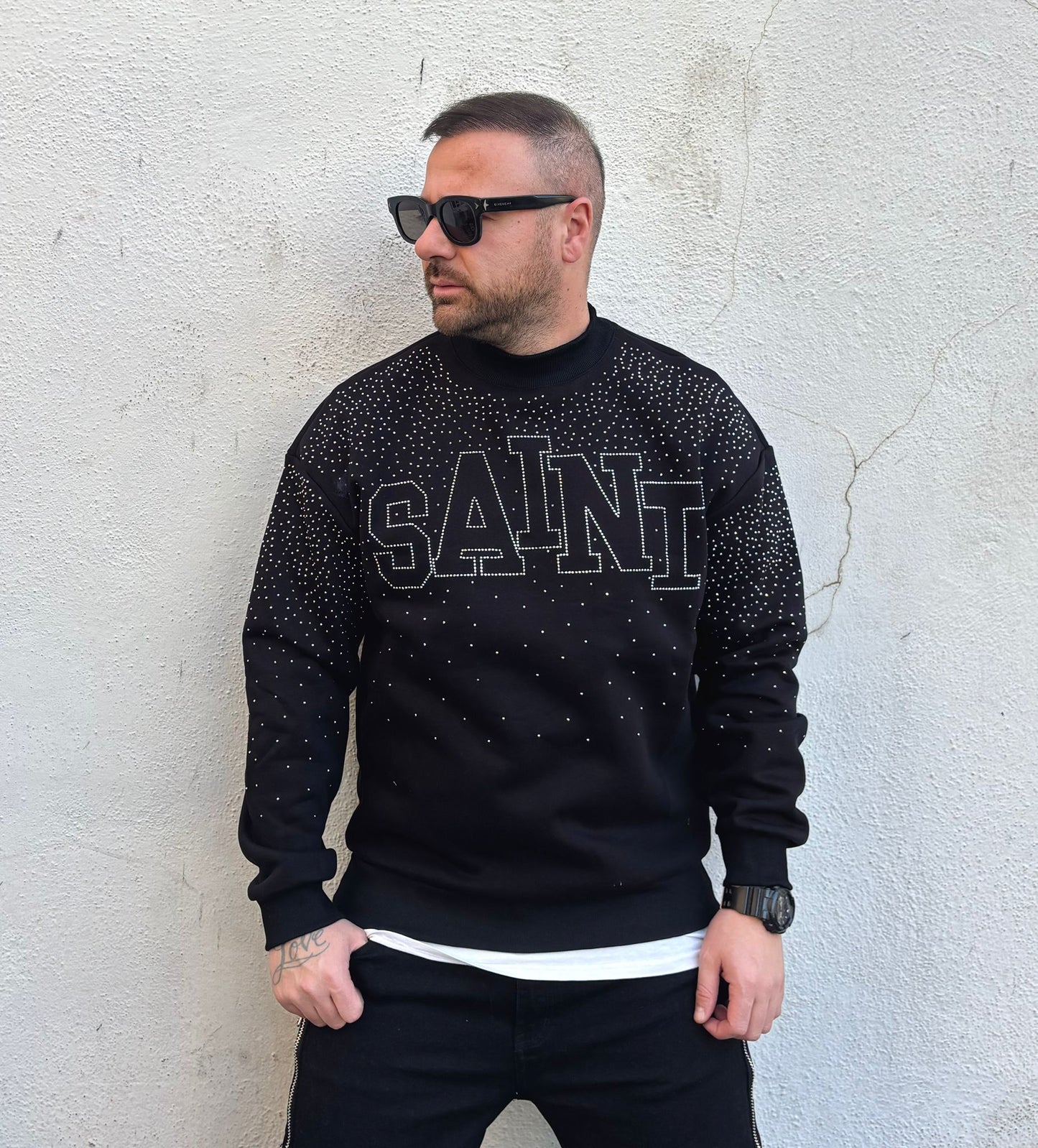 Felpa Saint brillantini